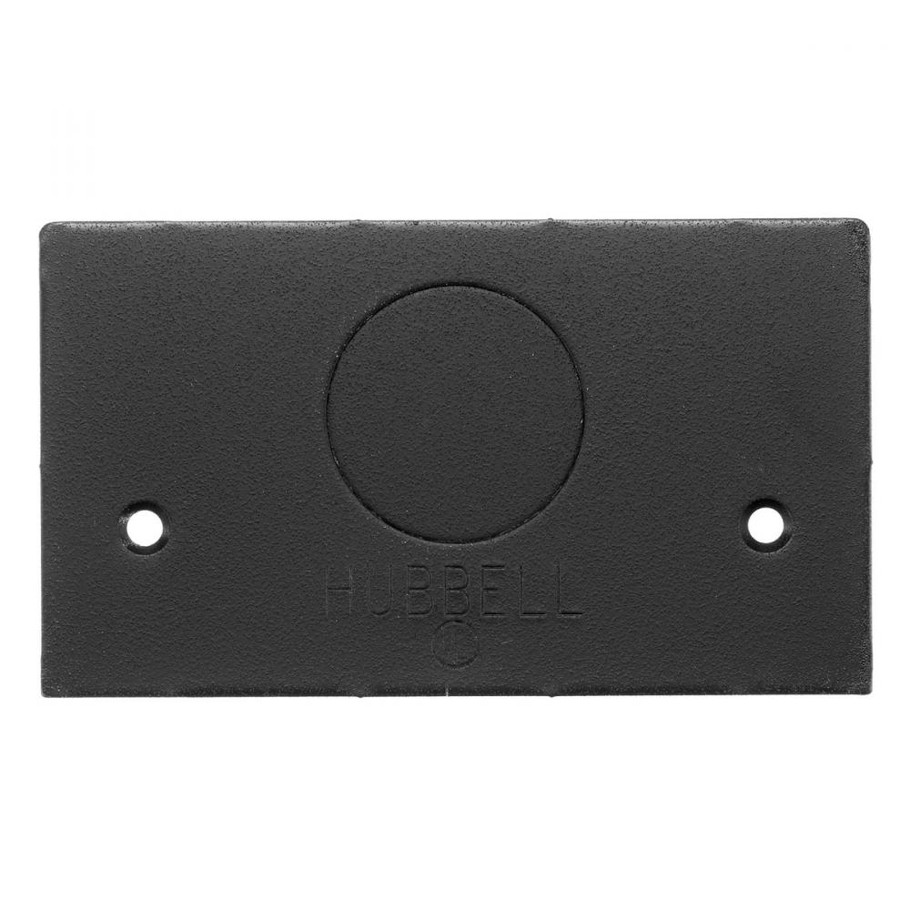 PEDESTAL FACE PLT, 1&#34; KO, BK