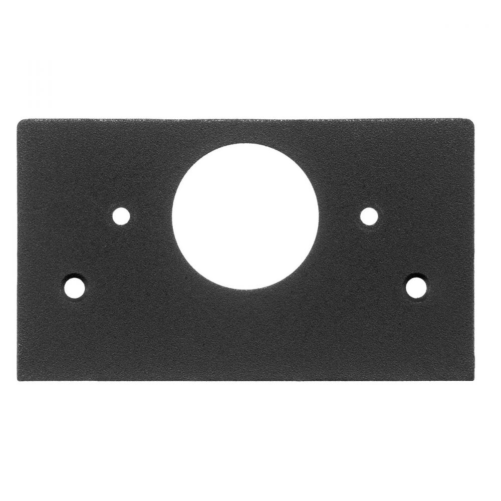 PEDESTAL FACE PLT, 1.40&#34; KO, BK