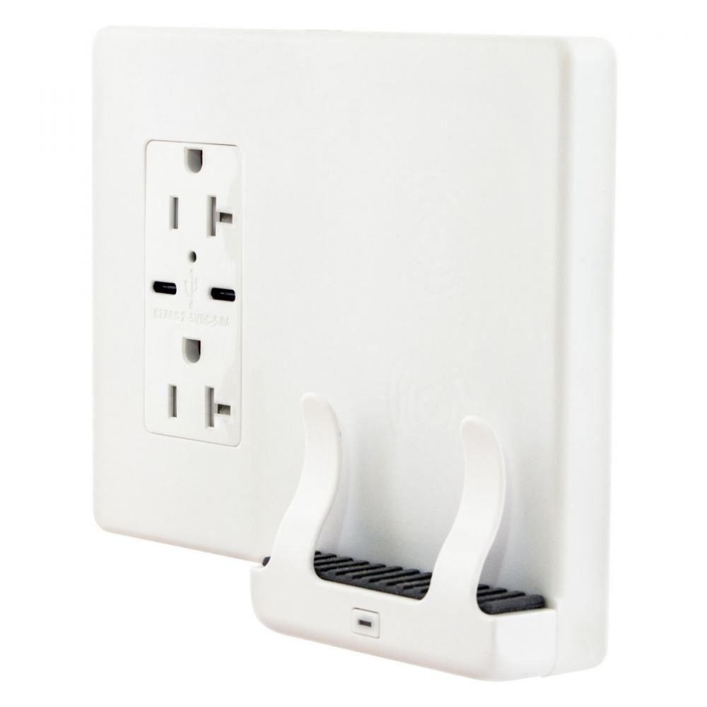 20A DUP WIRELESS CHRGR 2G WHITE C PORTS