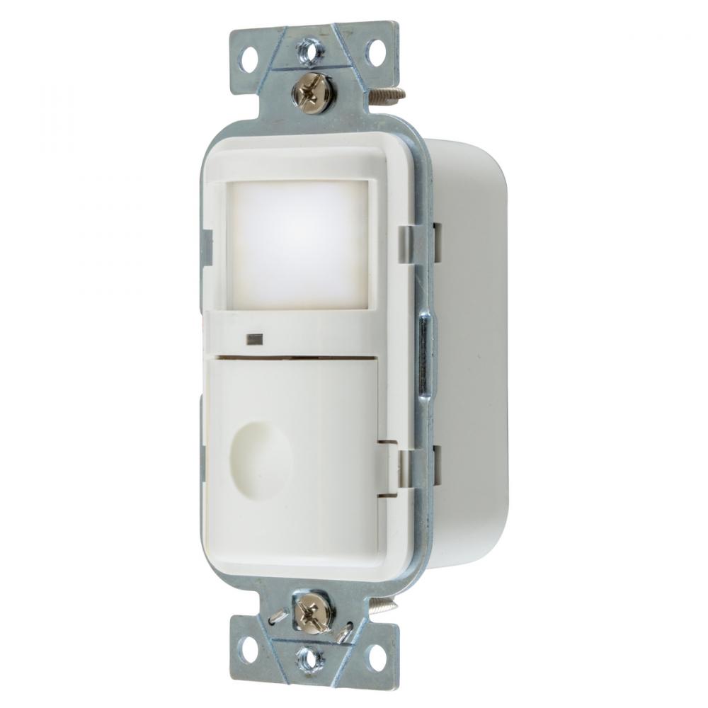 OCC SENSOR,PIR,120V 500W,NIGHT LIGHT,WH