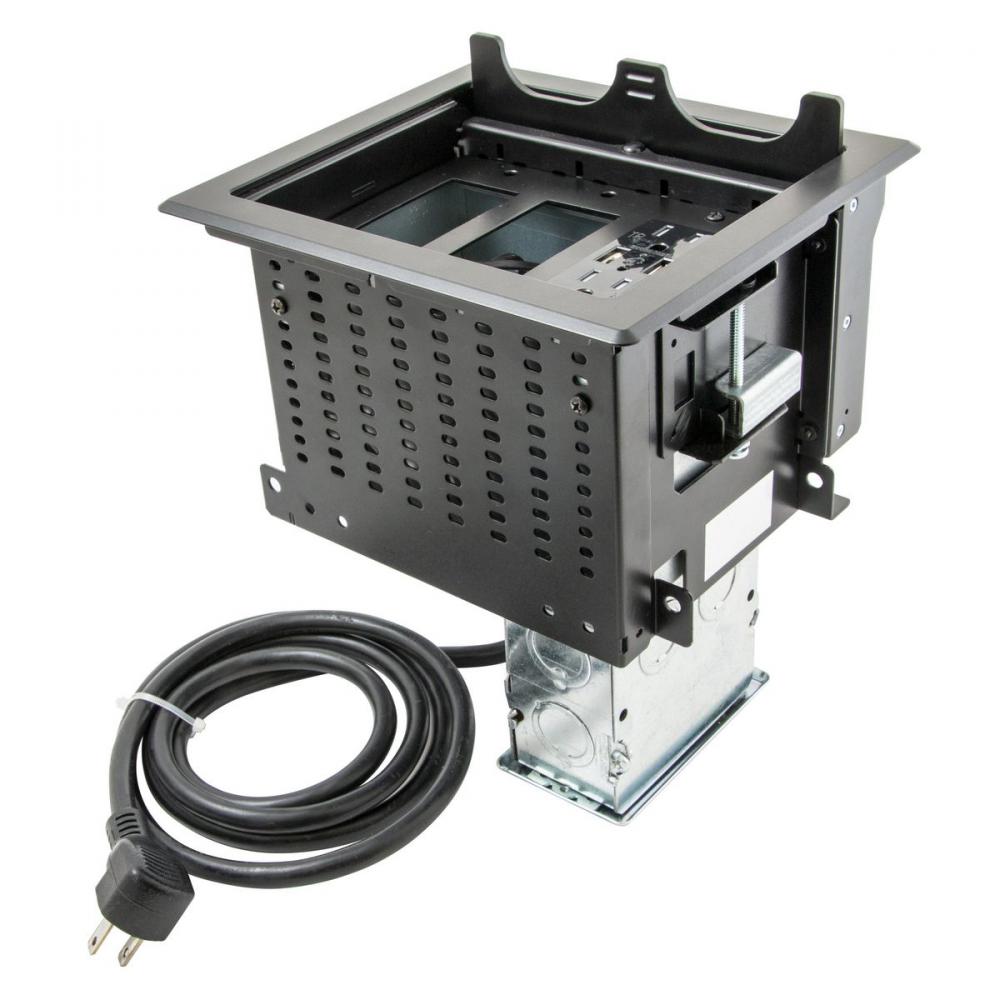 WORKSURF RECES. BOX/PLATE,W/HBL985,BLACK