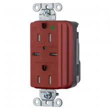 Hubbell Wiring Device-Kellems SNAP8200UCR - USB CHG SNAP HG 15A125V DUP 5A PT C, RD