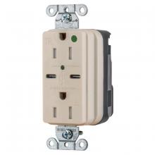 Hubbell Wiring Device-Kellems SNAP8200UCLA - USB CHG SNAP HG 15A125V DUP 5A PT C, LA