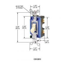 Hubbell Wiring Device-Kellems CS1203I - 3 WAY TOG, CONST GRD, 15A 120/277V, IV
