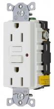 Hubbell Wiring Device-Kellems GF15WLA - 15A 125V COMM LED GFCI, WH
