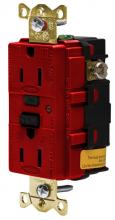 Hubbell Wiring Device-Kellems GFR5262RTR - 15A/125V INDUSTRIAL TAMPER GFCI, RED
