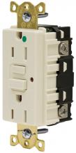 Hubbell Wiring Device-Kellems GFR8200HLATR - 15A 125V COM HG TAMPER GFCI LT ALMOND