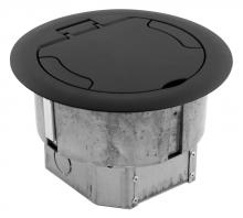 Hubbell Wiring Device-Kellems AFB801BK - ACCESS FLOOR BOX, ROUND, 4-GANG, BLACK