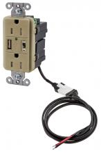 Hubbell Wiring Device-Kellems AVPS15I - ISTATION P-SUP,5VDC,DUP 15AMP,USB-CHR,IV