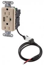 Hubbell Wiring Device-Kellems AVPS15LA - ISTATION P-SUP,5VDC,DUP 15AMP,USB-CHR,LA
