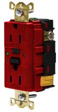 Hubbell Wiring Device-Kellems GFR5262SGR - 15A 125V IND TAMPER ST GFCI, RED
