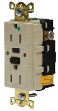 Hubbell Wiring Device-Kellems GFR8200SGI - 15A 125V IND HG TAMPER ST GFCI, IVORY