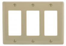 Hubbell Wiring Device-Kellems HPS3347I - 347V 3 GANG DECORATOR WP- IVORY