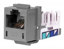 Hubbell Wiring Device-Kellems HXJP6GY - JACK, CAT6,UNIA/B,FOR P630 WALLPHONE,GY