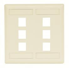 Hubbell Wiring Device-Kellems IFP26LA - PLATE, WALL,FLUSH,2-G,6PORT,LA
