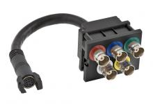 Hubbell Wiring Device-Kellems IMB815BK - ISTATION MOD, W/5 BNC,8 PIN F,1.5U,BK