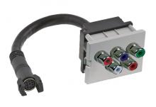 Hubbell Wiring Device-Kellems IMCAR815AL - ISTATION MOD,W/RCA CMPO,AUD,8P F,1.5U,AL