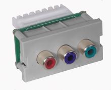 Hubbell Wiring Device-Kellems IMCR1101GY - ISTATION MODULE, W/RCA CMPO,110,1U,GY