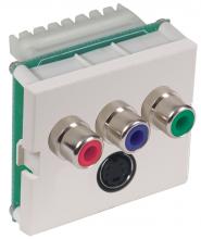 Hubbell Wiring Device-Kellems IMSCCR815GY - ISTATION MOD, W/S-VID,CMPO,8P F,1.5U,GY