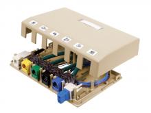 Hubbell Wiring Device-Kellems ISB6TI - HOUSING, SURFACE MOUNT,6 PORT,TI