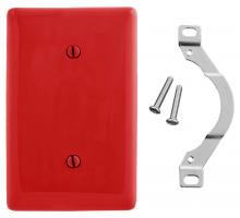 Hubbell Wiring Device-Kellems NP14R - WALLPLATE, 1-G, STRP MT BLANK, RD