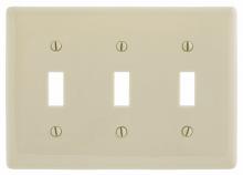 Hubbell Wiring Device-Kellems NP3AL - WALLPLATE, 3-G, 3) TOGG, AL