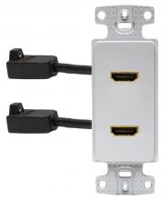 Hubbell Wiring Device-Kellems NS802OW - PLATE, FRAME,DECORATOR,W/2HDMI,FF,OW