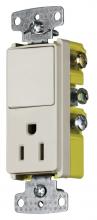 Hubbell Wiring Device-Kellems RCD308LA - COMBO DEC,15A 3-W&15A125V RCPT TR, LA