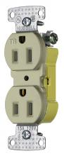 Hubbell Wiring Device-Kellems RR15EITR - RCPT, DUP, TR, 15A 125V, PUSHTERM, IV