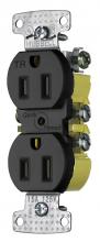Hubbell Wiring Device-Kellems RR15QBKTR - RCPT, DUP, TR, 15A 125V, QCK-PLT, BK