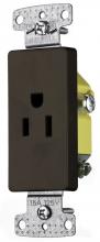 Hubbell Wiring Device-Kellems RRD151 - RESI SGL RCPT, 15A 125V, S GRND, DEC, BR