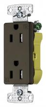 Hubbell Wiring Device-Kellems RRD15ETR - RCPT, DUP, DEC, TR, 15A 125V, P-TERM, BR