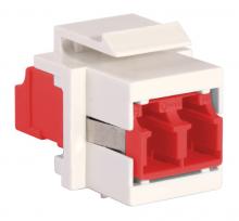 Hubbell Wiring Device-Kellems SFFLCRLA - FIBER, SNAP-FIT,FLSH,LC DUPLX,RD,P-BZ,LA