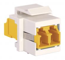 Hubbell Wiring Device-Kellems SFFLCYAL - FIBER, SNAP-FIT,FLSH,LC DUPLX,YL,P-BZ,AL
