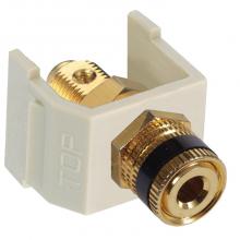 Hubbell Wiring Device-Kellems SFSPGBKAL - SNAP-FIT, BK SPKR POST,AL HOUSING