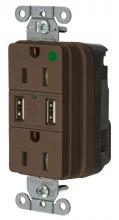 Hubbell Wiring Device-Kellems SNAP8200USB - USB CHGR SNAP HG 15A125V DUP 3A5V PT BR