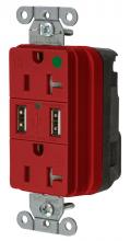 Hubbell Wiring Device-Kellems SNAP8300USBR - USB CHGR SNAP HG 20A125V DUP 3A5V PT RD