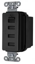 Hubbell Wiring Device-Kellems USB4BK - USB CHRGR 4 PORT 5AMP 5 VOLT, BLACK
