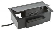 Hubbell Wiring Device-Kellems WSBBHWBK - WRK SURFC BOX, RECESSED, FIELD WIRE, BLK