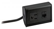 Hubbell Wiring Device-Kellems WSBE11BK - WRK SFC BOX TBLE MNT 1PWR 1DATA BLK