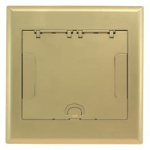 Hubbell Wiring Device-Kellems 4GAFBCVRBRS - 4G AFB CVR, FLUSH, BRASS POWDER