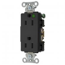 Hubbell Wiring Device-Kellems 2172BK - RCPT DECO DUP HG HUBPRO 15A/125V BK
