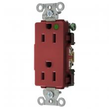 Hubbell Wiring Device-Kellems 2172RED - RCPT DECO DUP HG HUBPRO 15A/125V RD