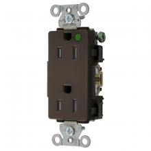 Hubbell Wiring Device-Kellems 2172TRA - RCPT DECO DUP HG HUBPRO 15A/125V TR BR