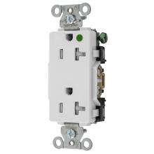 Hubbell Wiring Device-Kellems 2182WTRA - RCPT DECO DUP HG HUBPRO 20A/125V TR WH