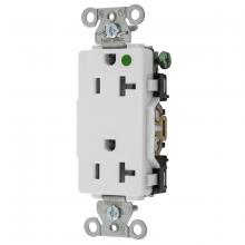 Hubbell Wiring Device-Kellems 2182W - RCPT DECO DUP HG HUBPRO 20A/125V WH