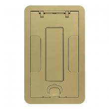 Hubbell Wiring Device-Kellems 24GCCVRBRSC - 2/4G CARPET CVR, INSERT, BRASS POWDER