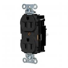 Hubbell Wiring Device-Kellems 5262STBK - PRO RCPT, IND, SPRG TRM, 15A 125V, BK