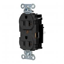 Hubbell Wiring Device-Kellems 5362STBK - PRO RCPT, IND, SPRG TRM, 20A 125V, BK