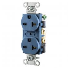 Hubbell Wiring Device-Kellems 5462BL - RCPT, DUP, COMM, 20A 250V, 6-20R, SF, BL